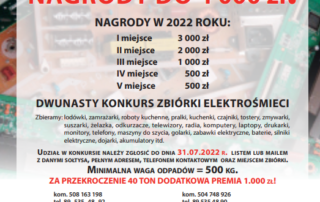 Konkurs na zbiórkę elektrośmieci EKO-SOŁECTWO