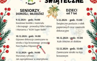 Gminny Ośrodek Kultury w Wieliczkach zaprasza na warsztaty świąteczne.