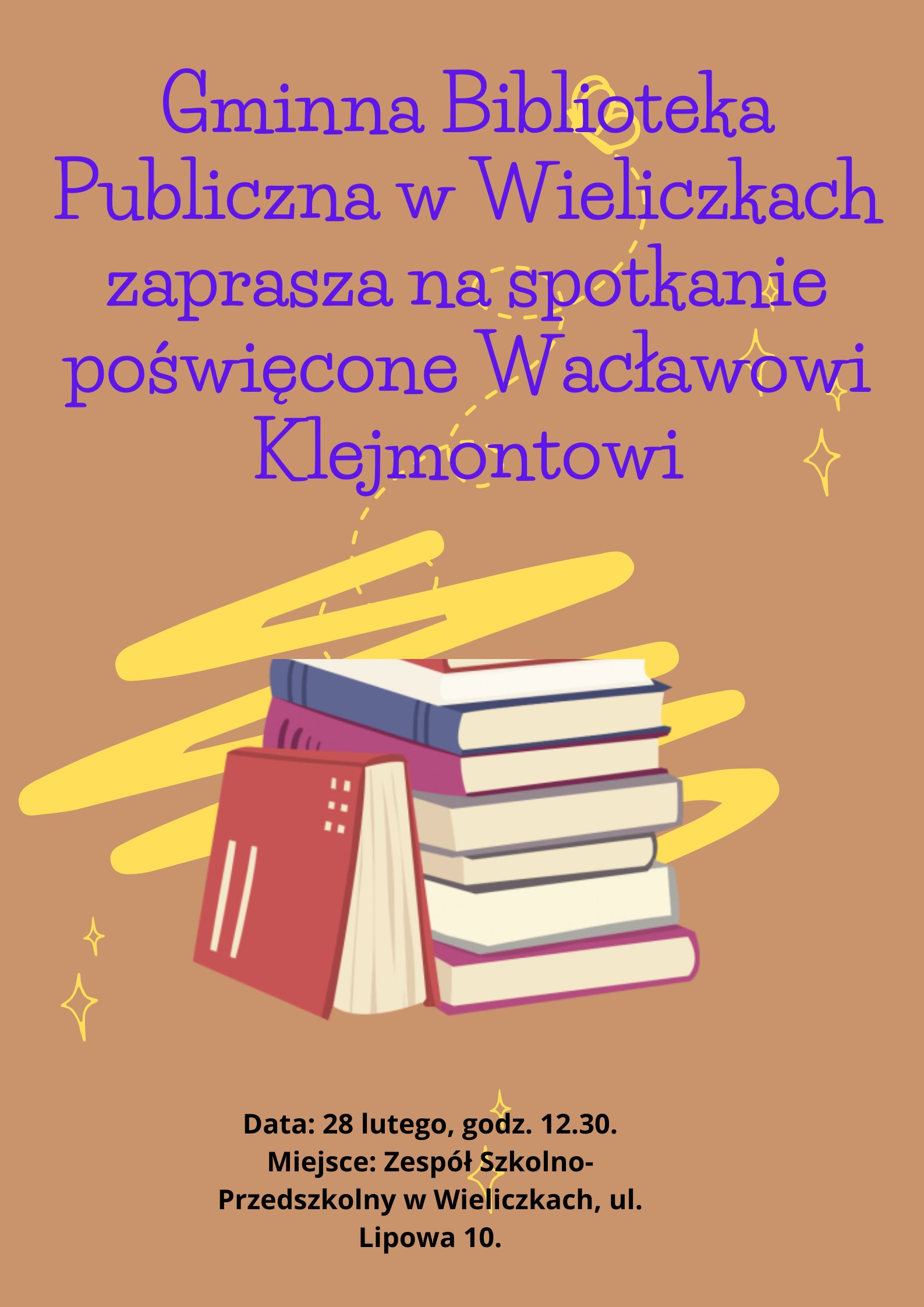 Gminna Biblioteka Publiczna zaprasza na spotkanie poświęcone oleckiemu satyrykowi Wacławowi Klejmontowi