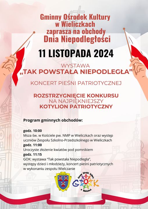 Gminne obchody Święta Niepodległości w Wieliczkach – program.