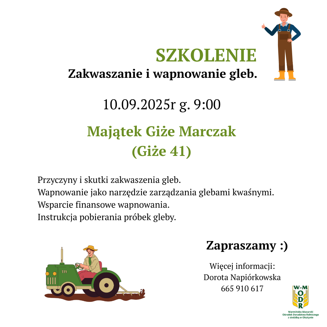Zakwaszanie i wapnowanie gleb – szkolenie dla rolników