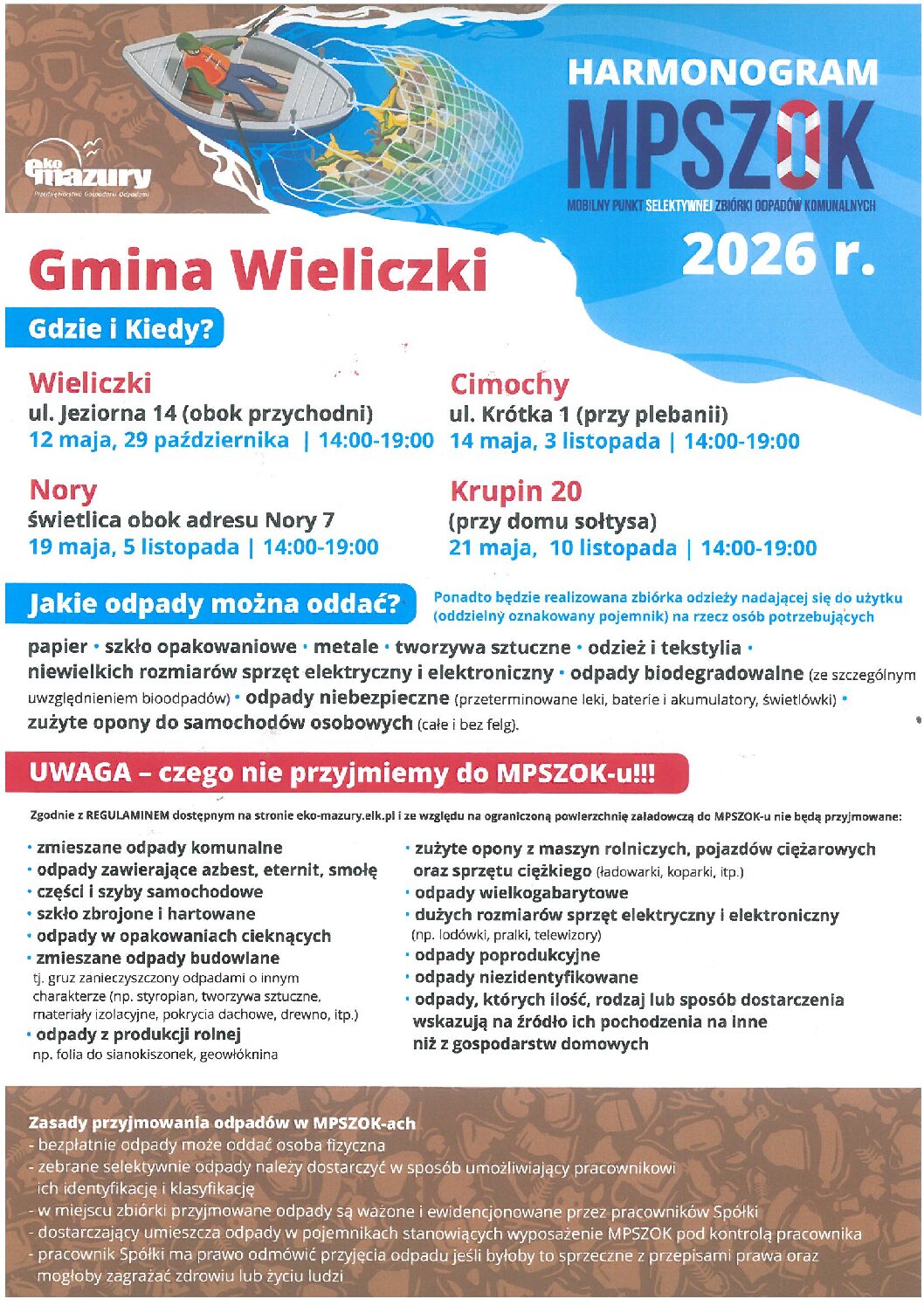 HARMONOGRAM MPSZOK NA 2026 rok